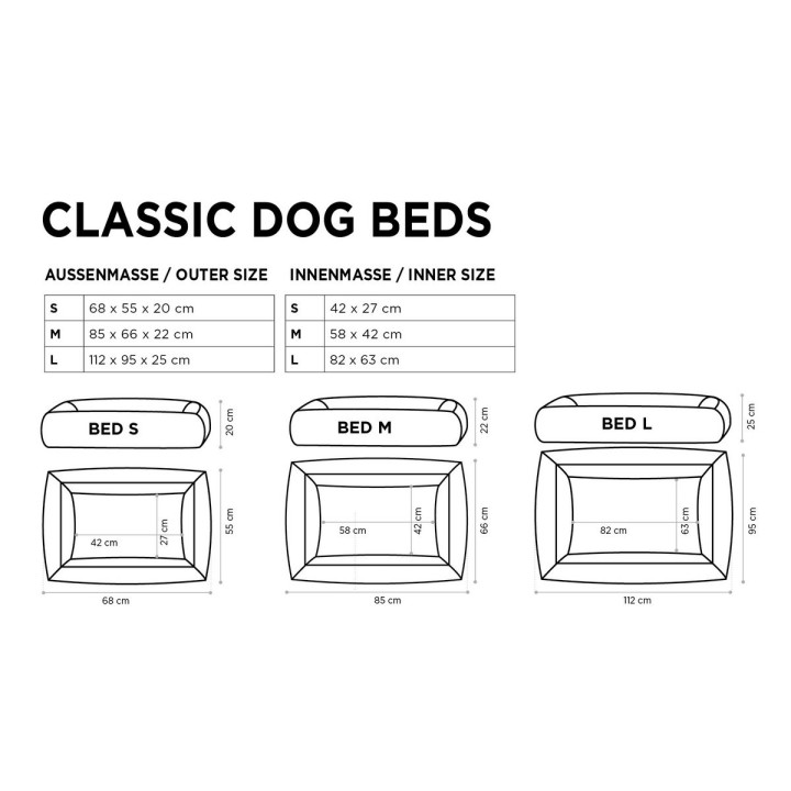OXFORD I Classic Hundebett - Olive